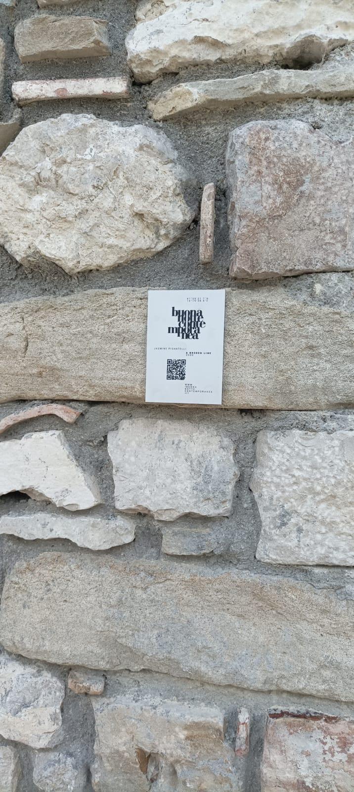 QR code sign with the history of Buonanotte