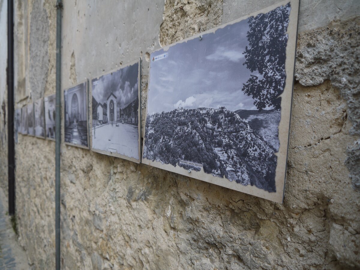 Historic panorama of Canistro Superiore, part of the exhibition